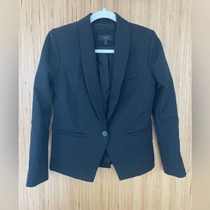 J. Crew Women's Black Wool One-Button Blazer